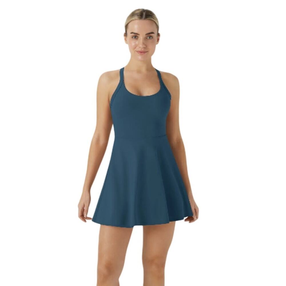 Halara SoftlyZero™ Airy 2-in-1 Active Dress Backless Twisted Size L Blue NWT